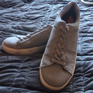 Grey Faux Seude Sneakers